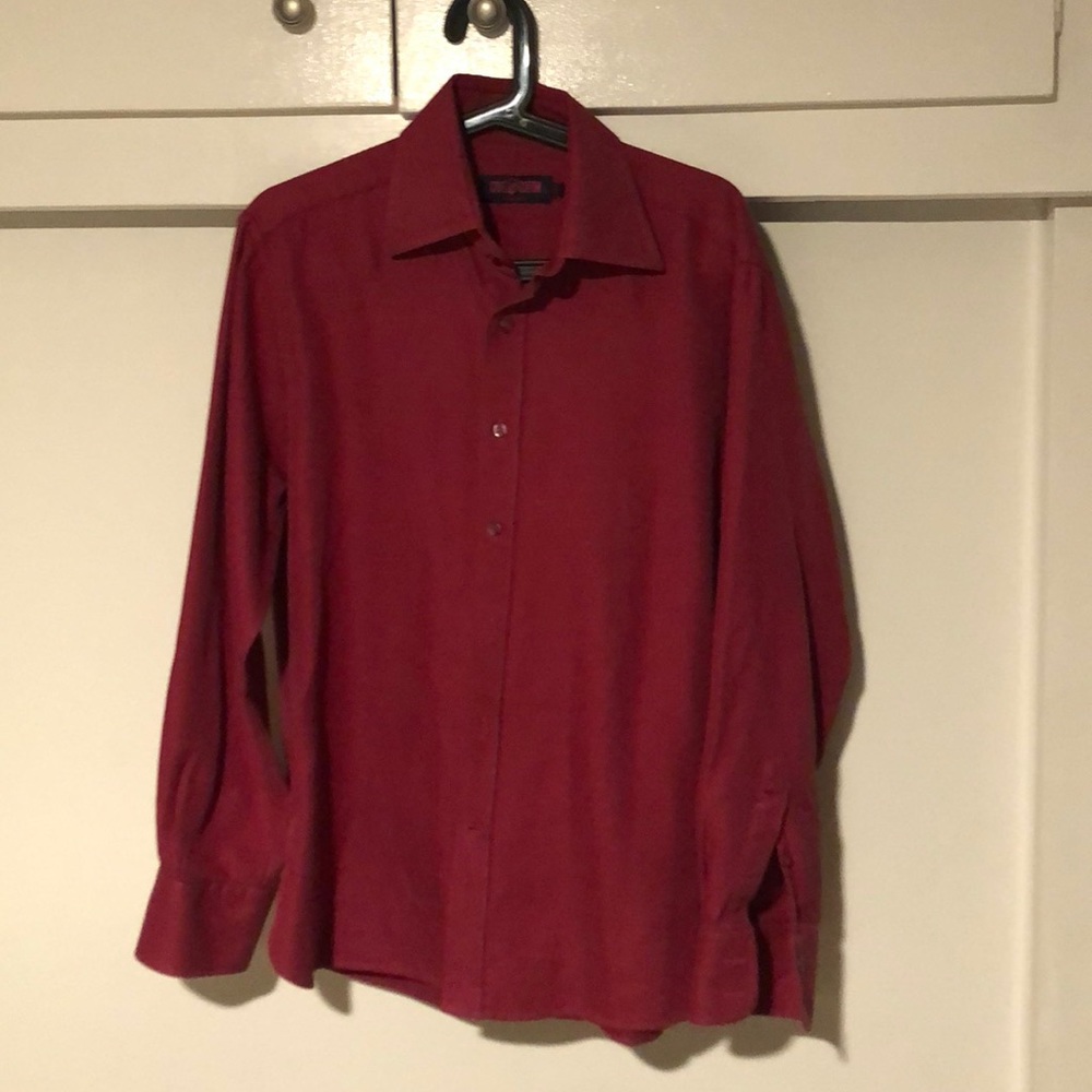 Men’s Raspberry Cafe Coton Button Down Dress Shirt